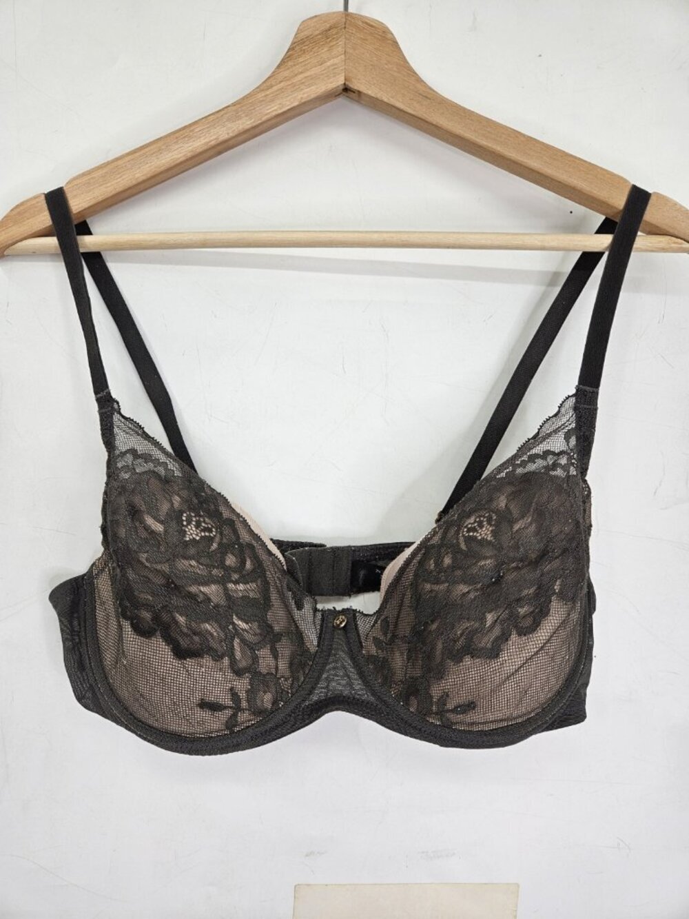Natori Bra Womens 36D Black Lace Underwire Sexy Lingerie Everyday Comfort Luxury